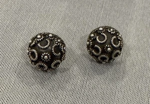 Vantage 925 Sterlingsilber Schnörkelarbeit Taxco Mexiko Ohrringe 3/4" 9,9 g - Bild 1 von 8
