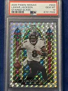 2020 Panini Mosaic - Stained Glass Lamar Jackson #SG3 - Picture 1 of 4