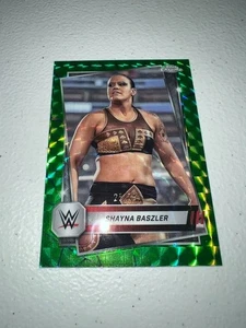 2025 Topps Chrome WWE Shayna Baszler Neon Green Geometric Refractor 25/75 /75 - Picture 1 of 2