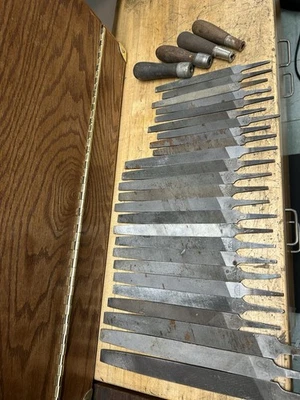 批量 25 件 复古 Nicholson 美国制造 机械师 金属文件 二手 — 第 1/4 张图片