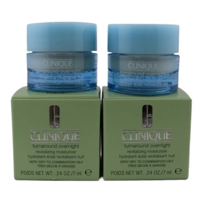 2x Clinique Turnaround Overnight Moisturizer 0.24oz 7ml Each Travel - Image 1 of 3