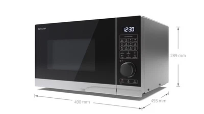 Sharp Mikrowelle YC-PC254AE-S Mikrowelle mit Grill Heißluft 900W 25 L Garraum - Bild 1 von 4