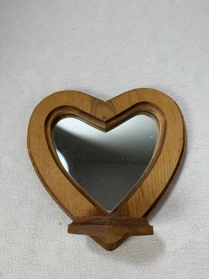 Espejo de pared vintage con forma de corazón candelabro años 80 país Foto 1 de 4