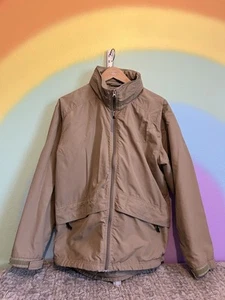 LL Bean Para Hombres Tostado Cremallera Completa Guardar Capucha Chaqueta Cortavientos Nylon Talla Mediana M - Imagen 1 de 8