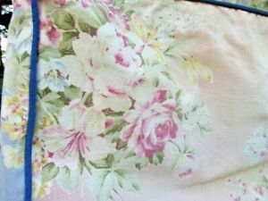 Vintage Floral (1) Cushion Pillow Cover Barkcloth? Heavy Cotton? Hand made