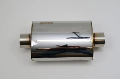 1320 ultra quiet resonator muffler stainless steel universal 2.5" inlet & out - Image 1 of 4