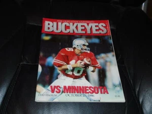 1986 MINNESOTA AT OHIO STATE COLLEGE FOOTBALL-PROGRAMM  - Bild 1 von 2