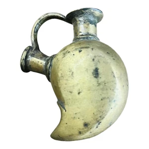 Old Original Vintage Antique Brass Rare Mini Mango Shape Miniature Hookah Pot - Picture 1 of 8