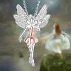 Delicate Fairy With Sparkling Rhinestone Decor Pendant Necklace Holiday Birthday