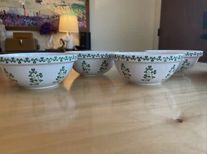 1970’s Shamrock Irish Ireland Bowl Green White Arklow Brendan Erin Stone ARK50 - Picture 1 of 8