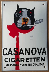Casanova Cigaretten Emailschild Emailleschild Hohlwein - Bild 1 von 1
