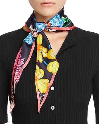 Bufanda Echo Joy Floral Seda Diamante Negra Foto 1 de 3