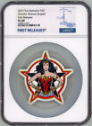Wonder Woman 2023 Barbados 5oz Silver Shaped Coin Coin NGC 69 FR