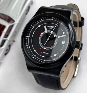 Reloj Swatch Sistem51 SUTB400 SISTEMA NEGRO Fecha 19J Automático Cuero Nuevo 42mm - Imagen 1 de 5