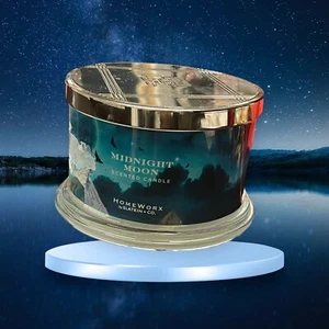 Homeworx By Harry Slatkin MIDNIGHT MOON Candle 18 oz 4 wick HALLOWEEN - Picture 1 of 7