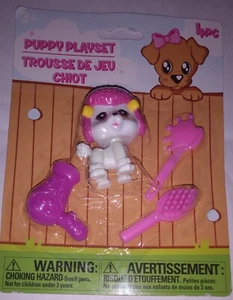 Verkauft wie besehen Kinder Welpenspiel 4 Stck. Kunststoff Spielzeug Set mit Zubehör Alter 5+ - Bild 1 von 4