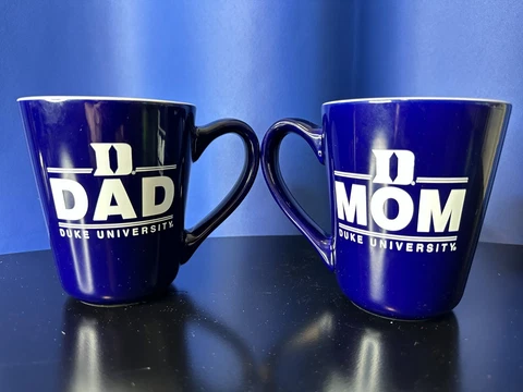 Duke University Blue Devils MOM & DAD Mug Set - Each Hold 16 Ounces Cover
