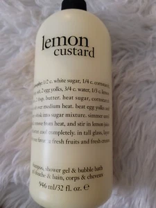 Philosophy LEMON CUSTARD 3in1 Shower Gel Shampoo & Bubble Bath  New Sealed  - Bild 1 von 2