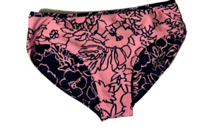 NWT*Athleta GIRL Reversible Floral Bikini Bottom *Size M 8-10** Navy &Pink - Picture 1 of 3