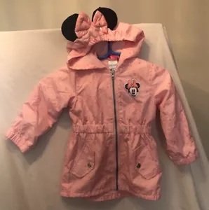 Size 3 Toddler Disney Jr Minnie Mouse Pink Rain Jacket - Picture 1 of 11
