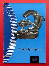 DDR Broschüre Prospekt CARL ZEISS JENA 1956 Zahnrad Prüfgerät     ( F21850
