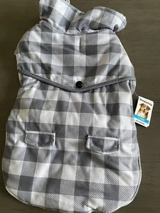 SIMPLY DOG GRAY PLAID JACKET Fleece Lined Puppy/Dog XL NWT - Picture 1 of 5