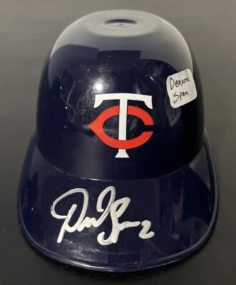 Mini Casco Denard Span Minnesota Twins Autografiado Rawlings - Firma Plateada Foto 1 de 3
