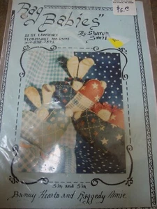 RAG BABIES 5" Bunny Hearts & Raggedy Annie SEWING PATTERN Stuffed - Picture 1 of 1