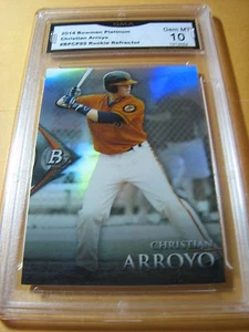 Christian Arroyo Giants 2014 Bowman Platinum Refractor Rookie RC BPC89 grado 10 - Imagen 1 de 1