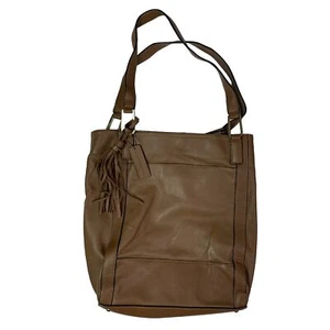 Bolso de Mano Wilsons Para Mujer Cuero Marrón Bolsillos Internos Doble Asa Borlas - Imagen 1 de 8