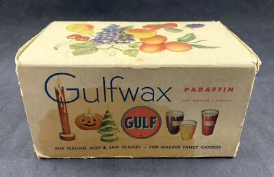 Vintage Gulfwax Paraffin Household Wax For Canning Candlemaking - Made in USA - Image 1 of 2