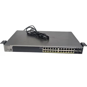 NetGear FS728TPv2 ProSafe Smart Switch w/ 4 GigE & 24 PoE 24-Port 10/100 - Picture 1 of 6