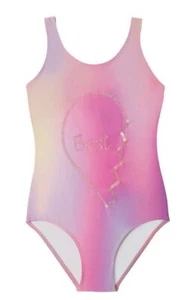 PQ Swim Girls Cotton Candy Tie Dye Best One Piece Swimsuit Size 14 - Picture 1 of 8