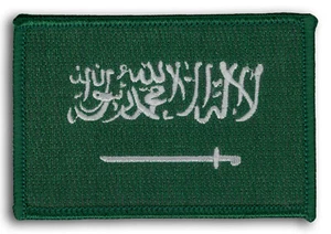 Patch bandiera Arabia Saudita 3 1/2" x 2 1/4" nuova - Foto 1 di 1