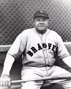 Boston Braves Babe Ruth 8x10 Photo MLB Baseball Print - Picture 1 of 1