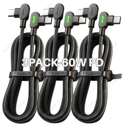 PACK de 3 cables de carga rápida Mcdodo USB C a tipo C para Samsung Galaxy S23 S22 S21 Foto 1 de 4