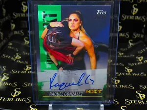 2021 TOPPS WWE NXT Raquel Gonzalez AUTOGRAPH GREEN PARALLEL SSP #/99 HOTT! #A-RG - Picture 1 of 2