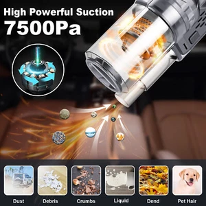 High Power 150W/7500Pa Newest Portable Car Cleaner, Handheld Cleaning Vacuum - Picture 1 of 9