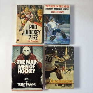 4 Vtg 1970s NHL Pro Hockey Books - Men in The Nets, Goaltender, Mad Men - Picture 1 of 12