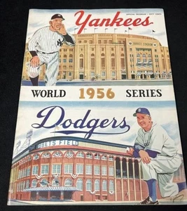 1956 World Series Program Don Larsen Perfect GM Mantle HR/Catch Yankees MT⚾️ - Bild 1 von 7