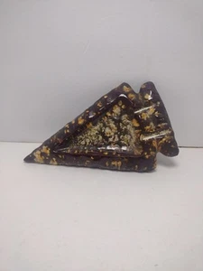 Rare Vintage Arrowhead Shape Ashtray Ceramic Brown/Cream **Read** - Picture 1 of 8