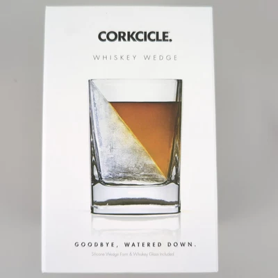 Juego de silicona sin BPA sin plomo de vidrio de cuña de whisky CORKCLE 9 OZ NUEVO EN CAJA Foto 1 de 4