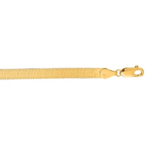 14K Gold 5mm Imperial Herringbone Chain - Picture 1 of 1