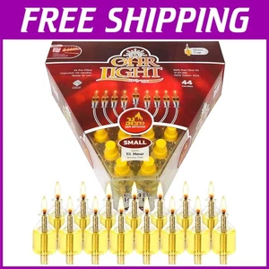 Menorah Oil Cup Candles - 100% Olive Oil - 44 Pack - Picture 1 of 11