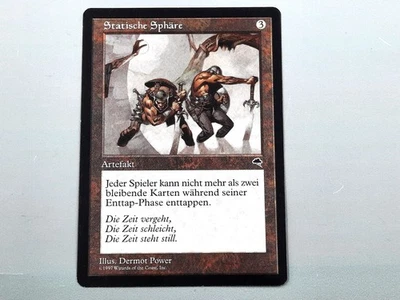 MTG - TEMPEST (BB/'97) - STATISCHE SPHÄRE - STATIC ORB / RARE / NEVER PLAYED /NM - Bild 1 von 4