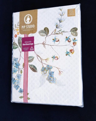 Pip Studio Bettwäsche-Set Garnitur Baumwolle 155x220 + 80x80 Kawai Flower Weiß - Bild 1 von 4