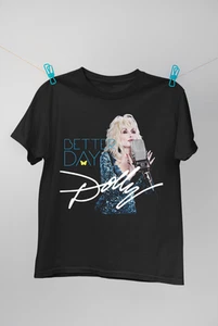 Dolly Parton Better Day Signature Cotton Black Men Women Shirt - Picture 1 of 3