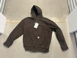 Chaqueta aislante Carhartt para hombre 2XL marrón oscuro algodón lavado pato 104050 DKB - Imagen 1 de 6