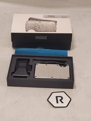 The Ridge Wallet Burnt Damascus Cash Strap & Money Clip Bundle, Minimalist RFID - Image 1 of 4