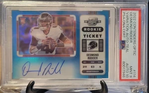 2022 Contenders Optic Desmond Ridder /30 Teal Varation Prizm RC Auto PSA 9 - Bild 1 von 6
